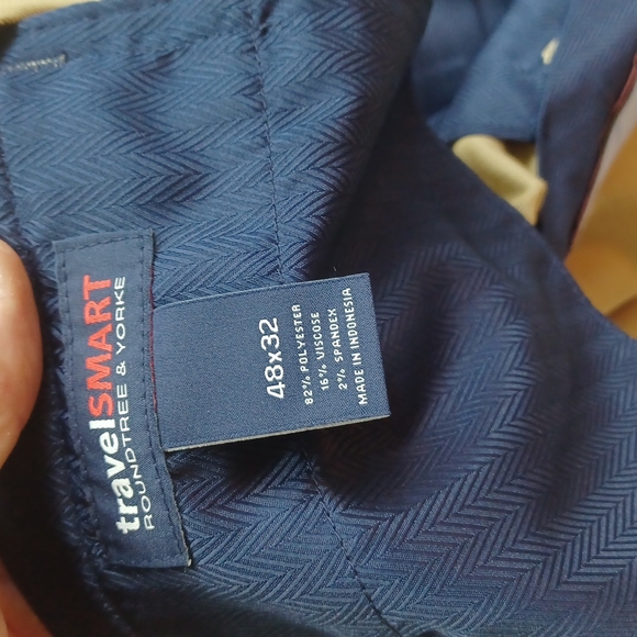 Travelsmart Roundtree & Yorke Men's sz 48x32 pleated dress pants new - Picture 6 of 6